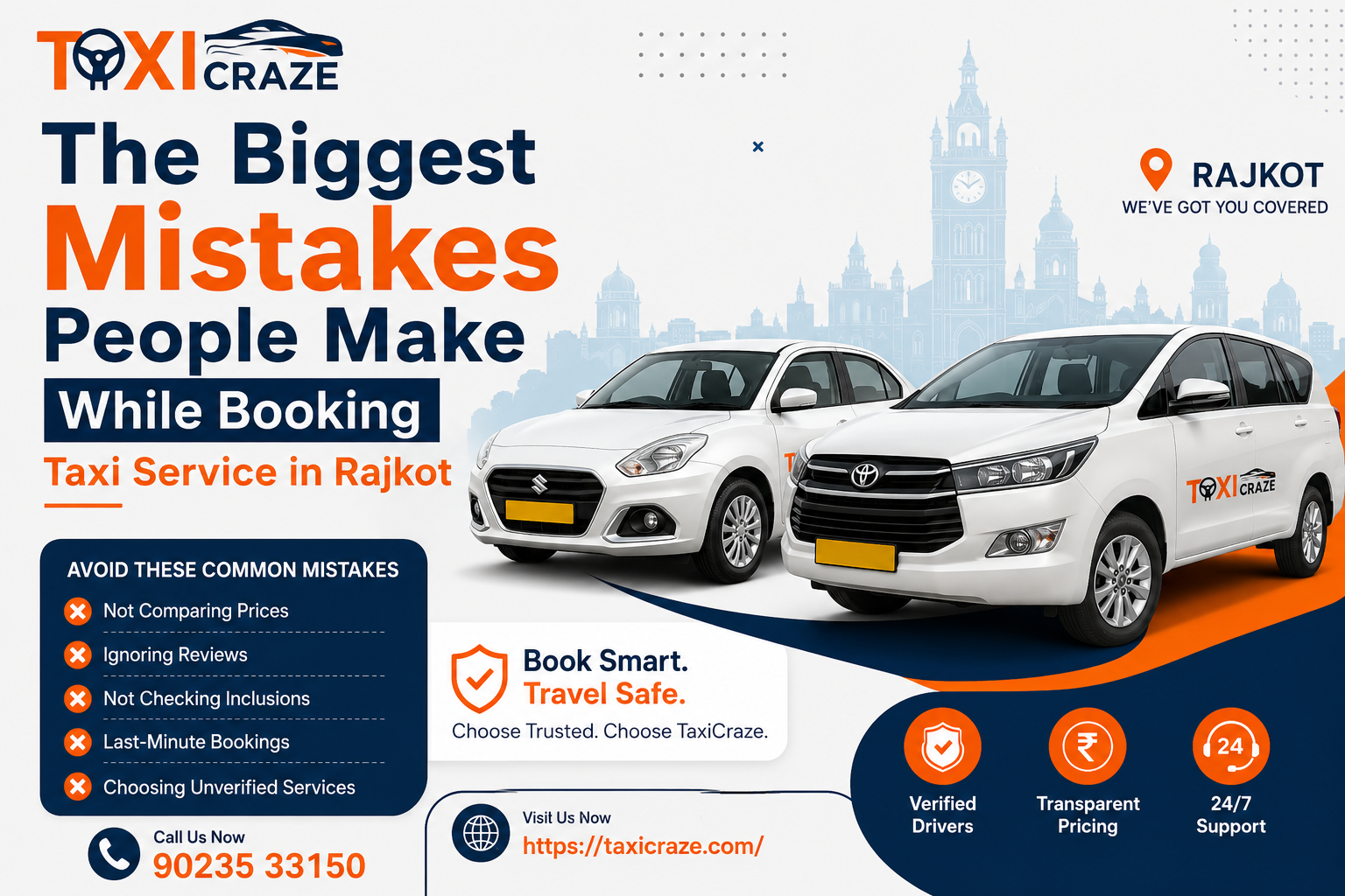 The Biggest Mistakes People Make While Booking Taxi Service in Rajkot img