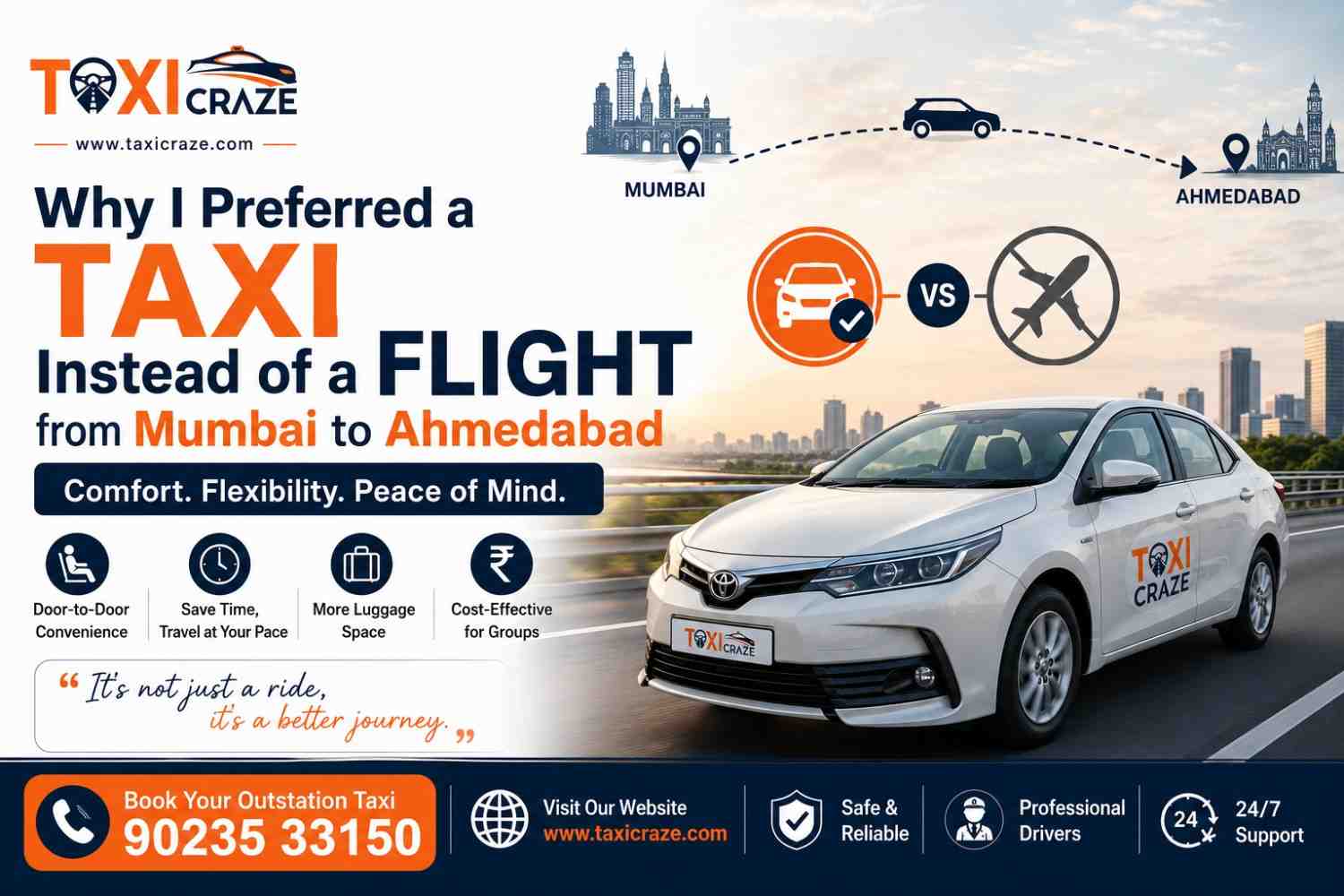 Why I Preferred a Taxi Instead of a Flight from Mumbai to Ahmedabad img